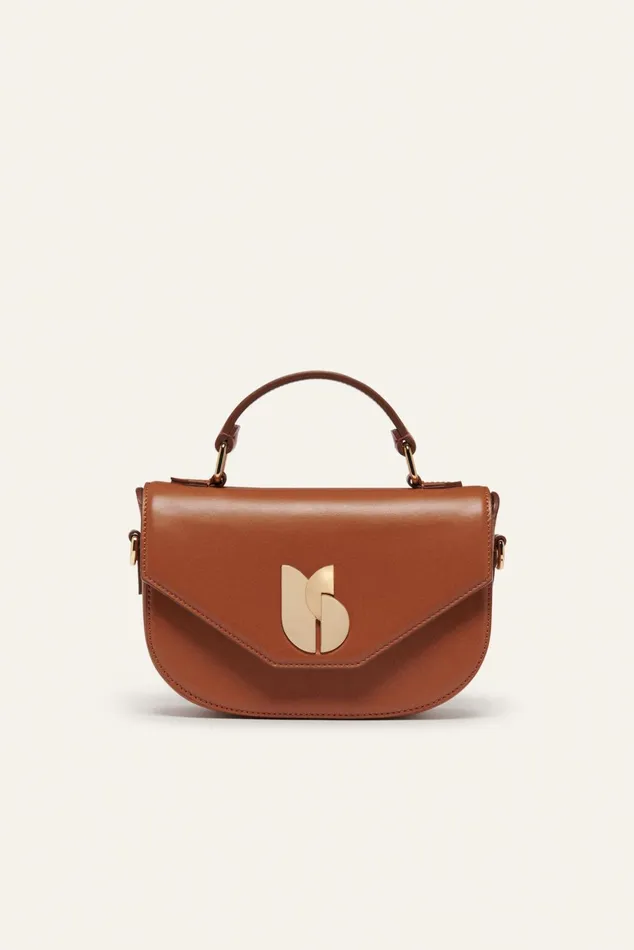 Leather Bag Sign Beige Women Baandsh Bags