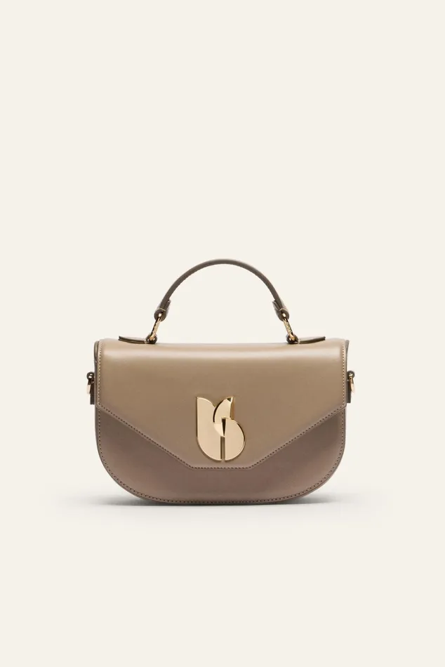 Leather Bag Sign Beige Women Baandsh Bags