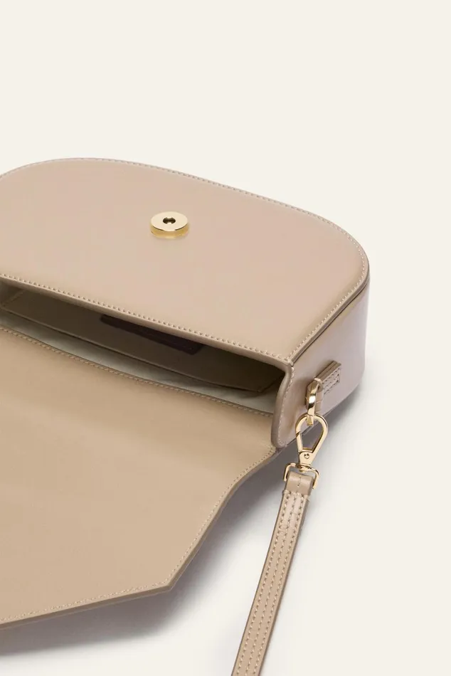 Leather Bag Sign Beige Women Baandsh Bags