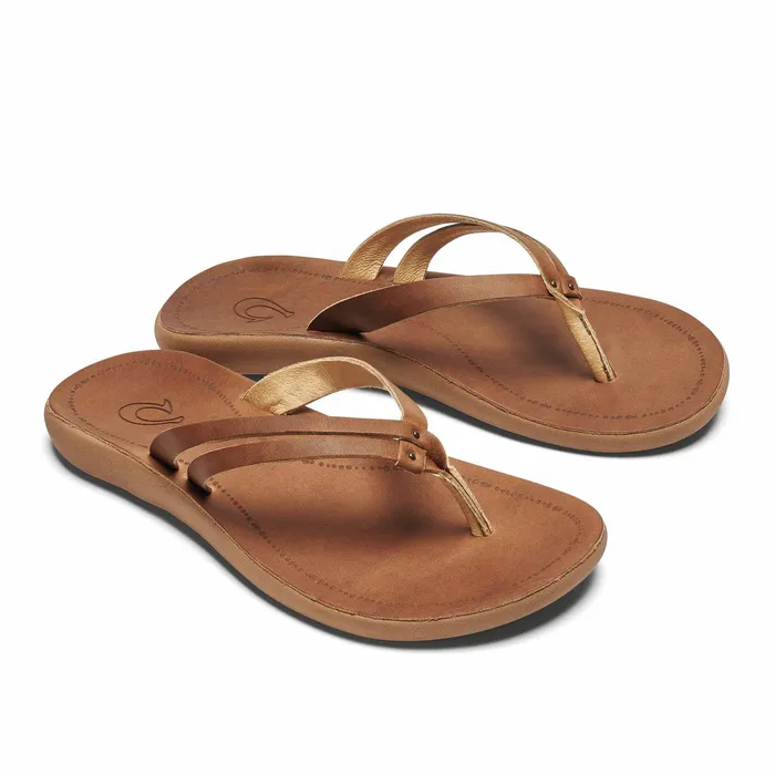 Leather Women Olukai Kpehe Luana Leather Sandals 8211 Sahara