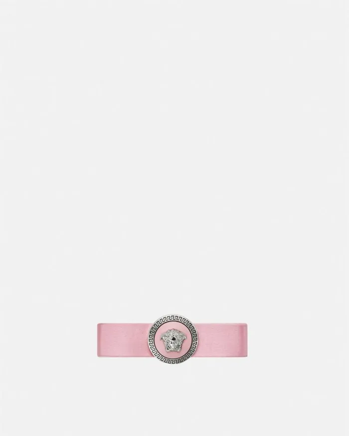 Left Gianni Ribbon Hair Pin Pink Women Versace Hair Accessories
