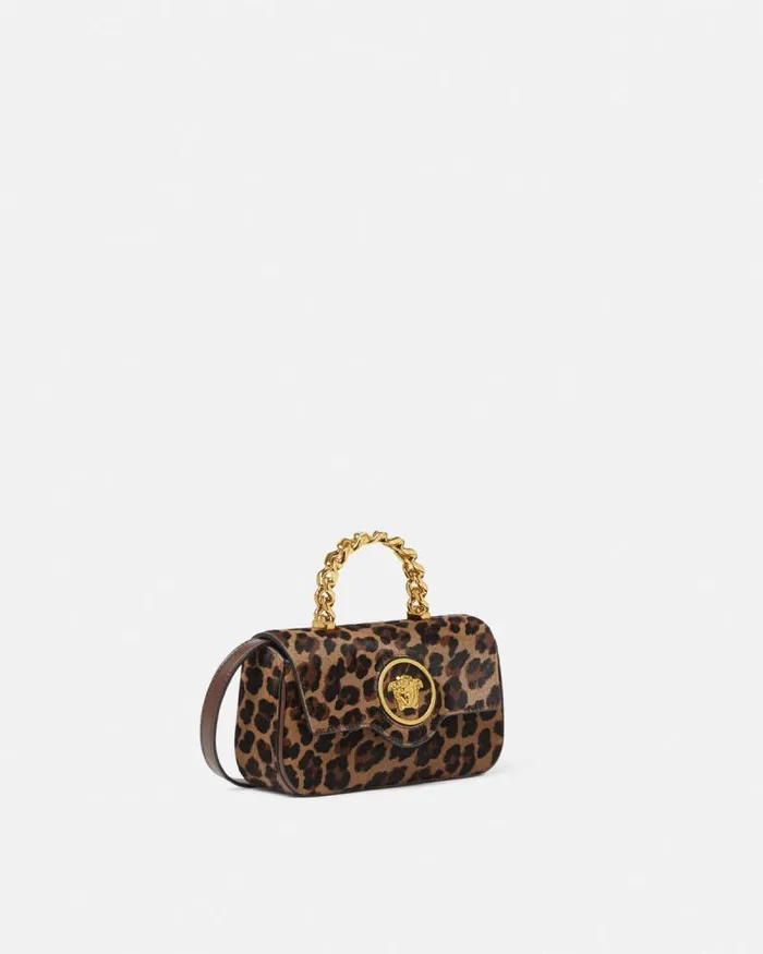 Leopard La Medusa Mini Bag Animalier Women Versace Top Handle