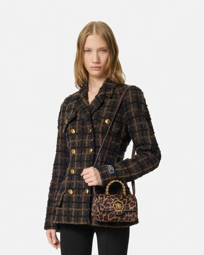 Leopard La Medusa Mini Bag Animalier Women Versace Top Handle