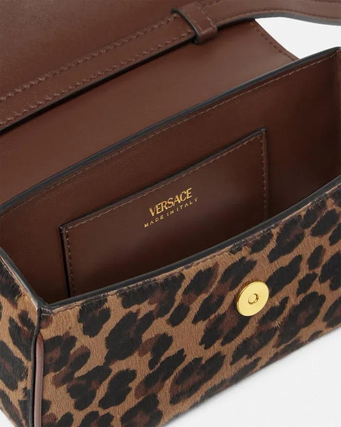 Leopard La Medusa Mini Bag Animalier Women Versace Top Handle