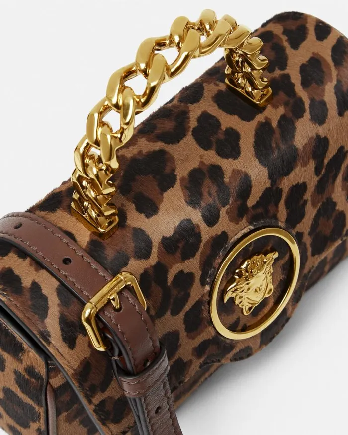 Leopard La Medusa Mini Bag Animalier Women Versace Top Handle