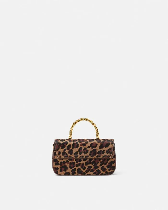 Leopard La Medusa Mini Bag Animalier Women Versace Top Handle