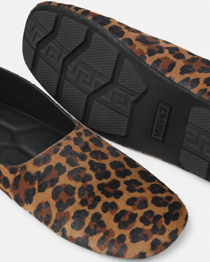 Leopard Villa Driver Shoes Animalier Men Versace Drivers