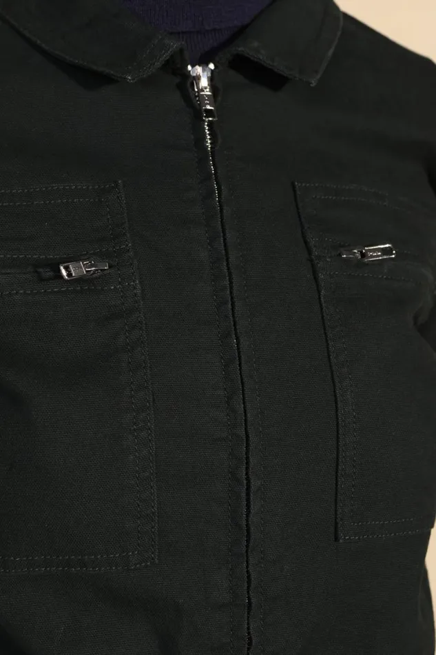 LF Markey Boilersuits Women Danny Stretch Canvas Boilersuit Forest Green