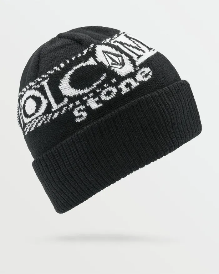Lib Stone Legacy Beanie 8211 Black Mens Volcom Hats and Beanies
