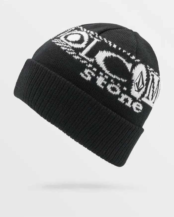 Lib Stone Legacy Beanie 8211 Black Mens Volcom Hats and Beanies