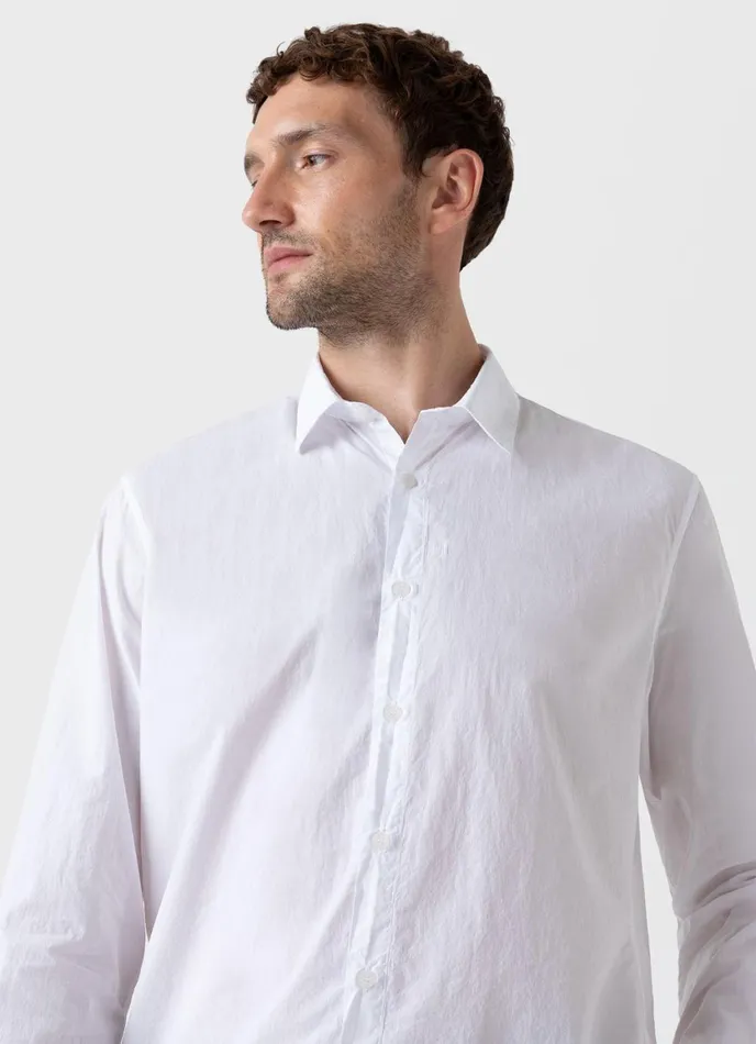 Lightweight Poplin Shirt White Men SUNSPEL Shirts
