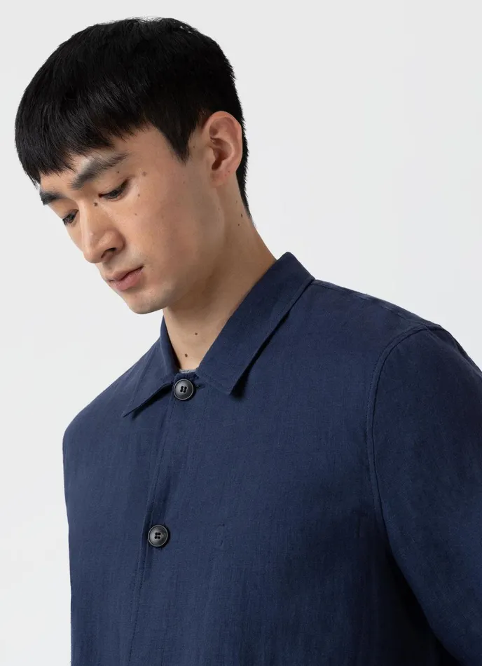 Linen Twin Pocket Jacket Light Navy Men SUNSPEL Jackets and Coats