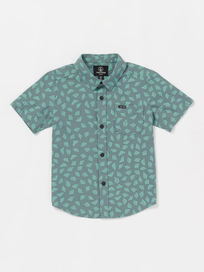 Little Boys Interstone Short Sleeve Shirt 8211 Service Blue Kids Volcom Shirts and Flannels Little Boys Interstone Short Sleeve Shirt 8211 Service Blue Kids Volcom Shirts and Flannels