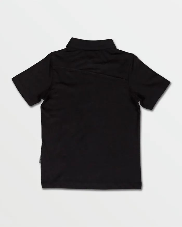 Little Boys Wowzer Polo Short Sleeve Shirt 8211 Black Kids Volcom Shirts and Flannels