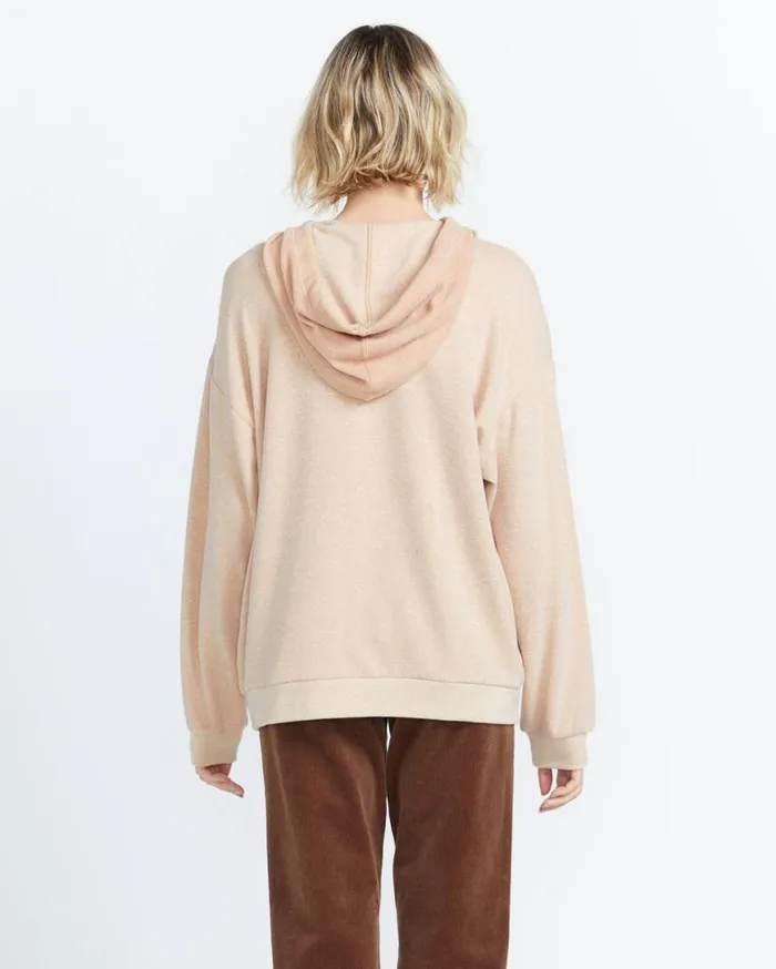 Lived In Lounge Frenchie Hoodie 8211 Sandstorm Womens Volcom Hoodies and Sweatshirts