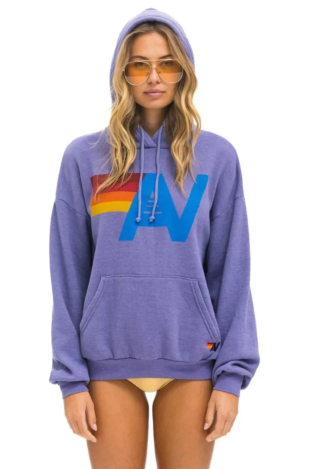 Logo Pullover Relaxed Hoodie 8211 Lavender WomenMen Aviator Nation Hoodies