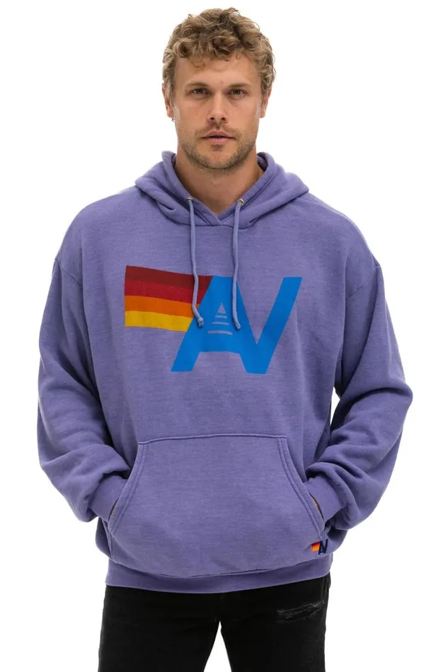 Logo Pullover Relaxed Hoodie 8211 Lavender WomenMen Aviator Nation Hoodies