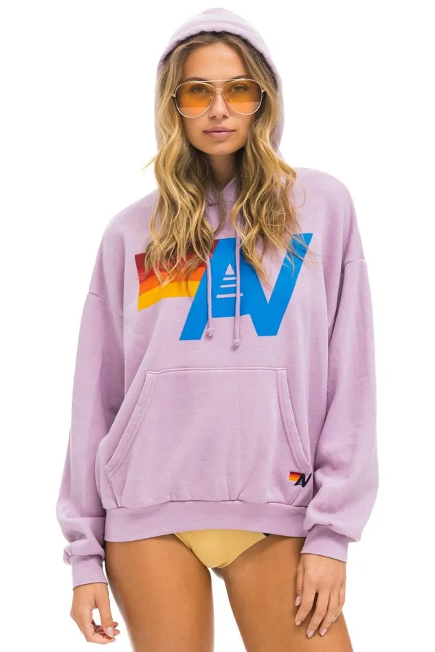 Logo Pullover Relaxed Hoodie 8211 Mauve WomenMen Aviator Nation Hoodies