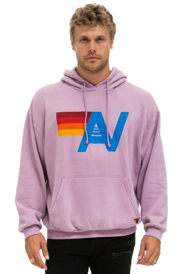 Logo Pullover Relaxed Hoodie 8211 Mauve WomenMen Aviator Nation Hoodies