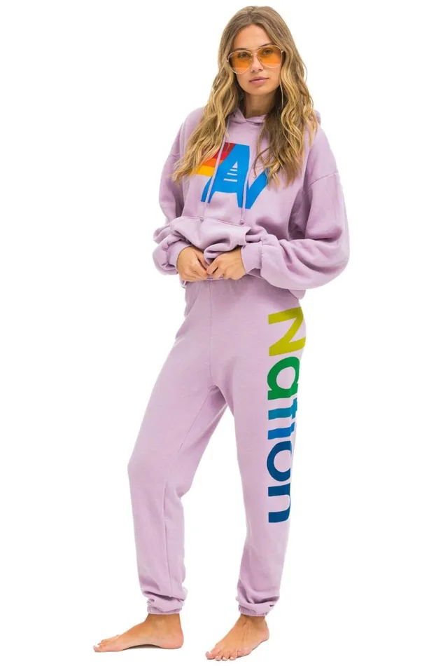 Logo Pullover Relaxed Hoodie 8211 Mauve WomenMen Aviator Nation Hoodies