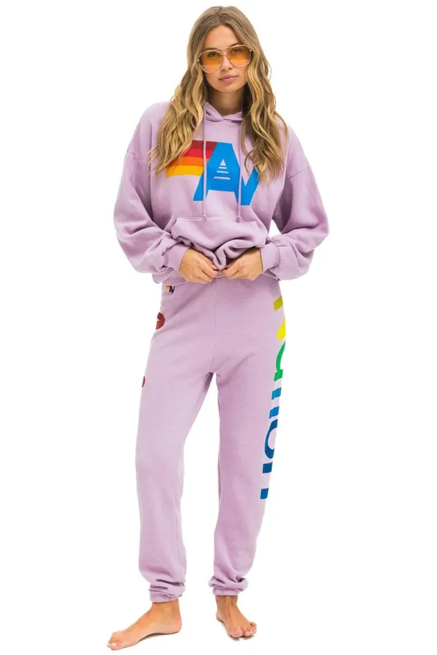 Logo Pullover Relaxed Hoodie 8211 Mauve WomenMen Aviator Nation Hoodies