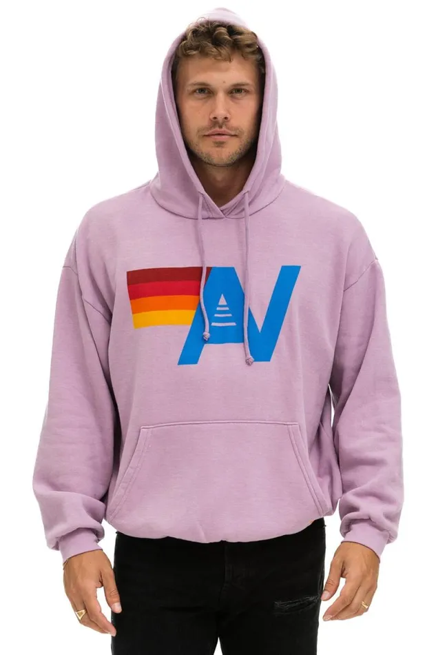Logo Pullover Relaxed Hoodie 8211 Mauve WomenMen Aviator Nation Hoodies