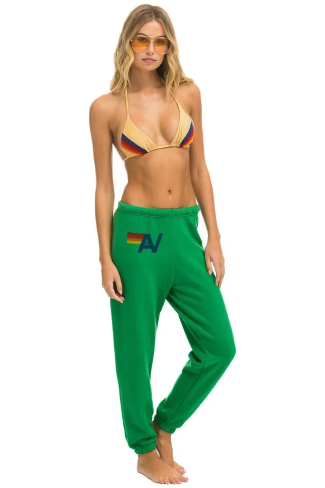 Logo Sweatpants 8211 Kelly Green Women Aviator Nation Sweatpants