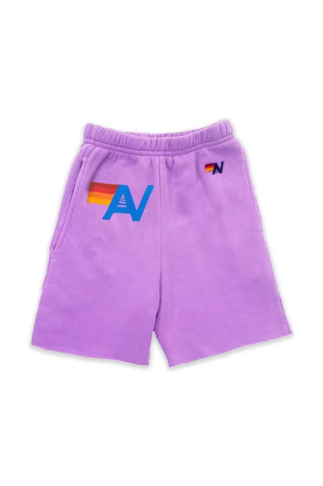 Logo Sweatshorts 8211 Neon Purple Kids Aviator Nation Shorts