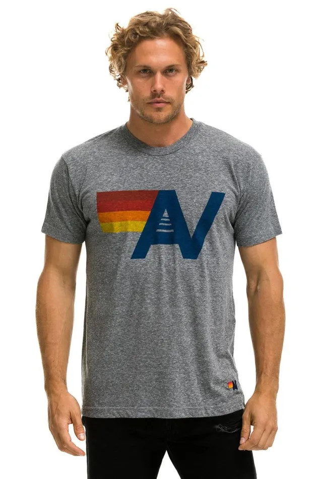 Logo Tee 8211 Heather Grey WomenMen Aviator Nation Tees