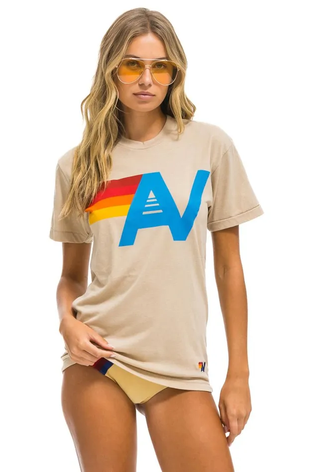Logo Tee 8211 Sand WomenMen Aviator Nation Tees