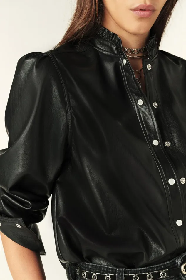 LongSleeve Shirt Caxie Black Women Baandsh Tops and Shirts