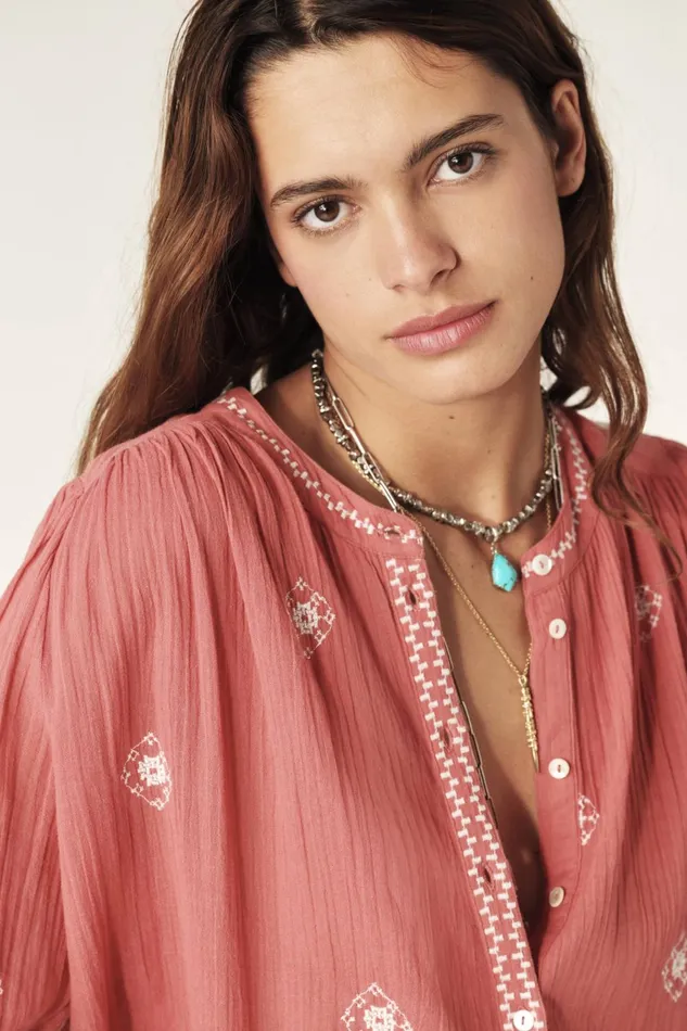 LongSleeve Shirt Duha Green Women Baandsh Tops and Shirts