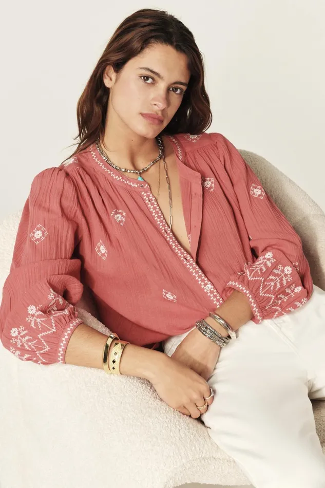LongSleeve Shirt Duha Green Women Baandsh Tops and Shirts