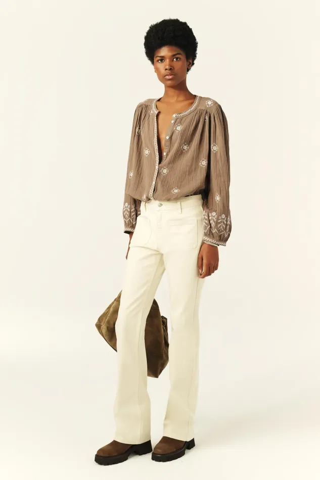 LongSleeve Shirt Duha Green Women Baandsh Tops and Shirts