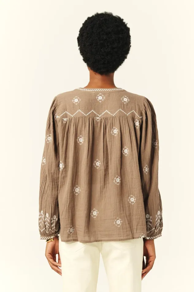 LongSleeve Shirt Duha Green Women Baandsh Tops and Shirts