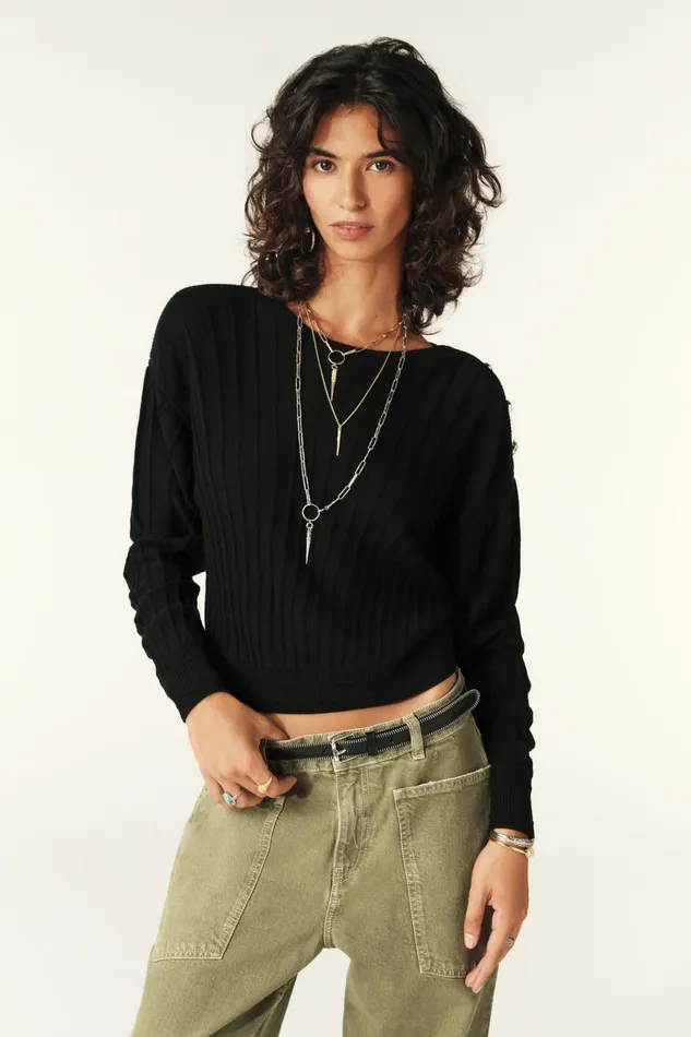 LongSleeve Sweater Jynx Black Women Baandsh Sweaters and Cardigans