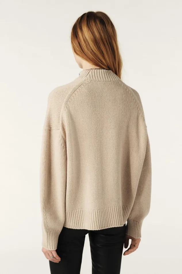 LongSleeve Sweater Yitt Beige Women Baandsh Sweaters and Cardigans