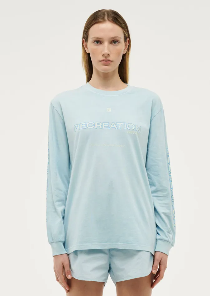 LongSleeveTops PE Nation Women STREAMLINE LONG SLEEVE TOP IN WASHED SKY BLUE