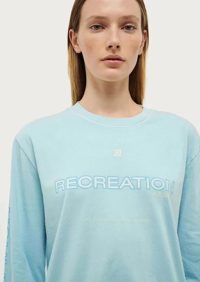 LongSleeveTops PE Nation Women STREAMLINE LONG SLEEVE TOP IN WASHED SKY BLUE