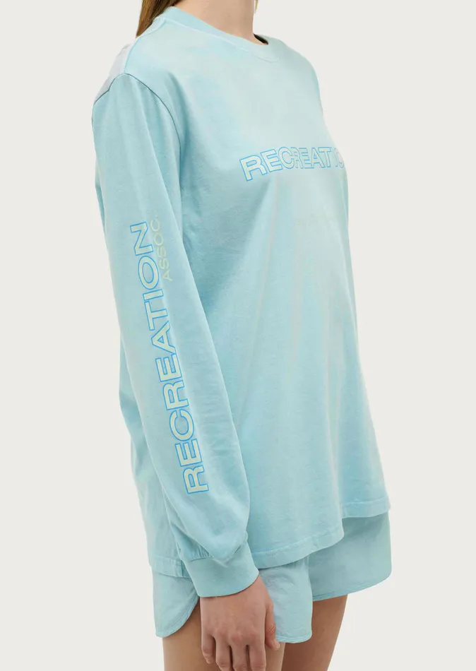 LongSleeveTops PE Nation Women STREAMLINE LONG SLEEVE TOP IN WASHED SKY BLUE
