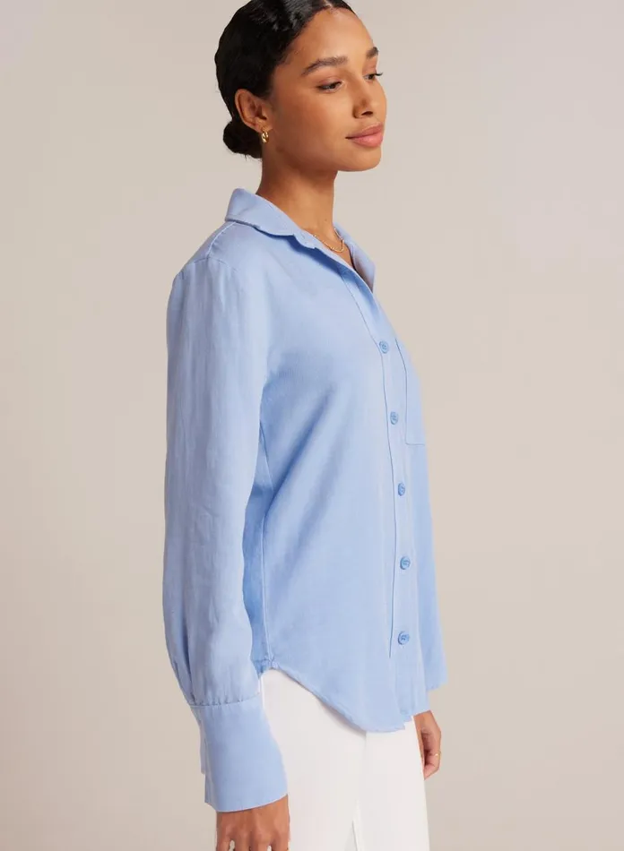 Long Sleeve Women Bella Dahl Single Pocket Shirt 8211 Fresh Sky Long Sleeve Women Bella Dahl Single Pocket Shirt 8211 Fresh Sky