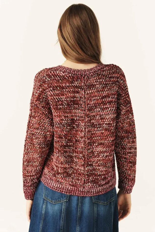 LongSleeved Cardigan Bran Red Women Baandsh Sweaters and Cardigans