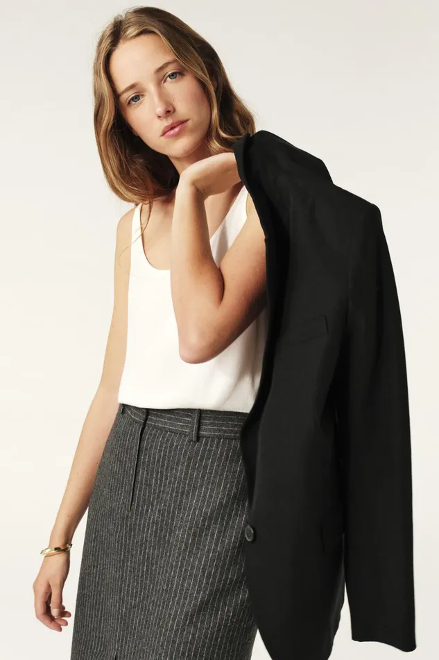 LooseFitting Top Figue Black Women Baandsh Tops and Shirts