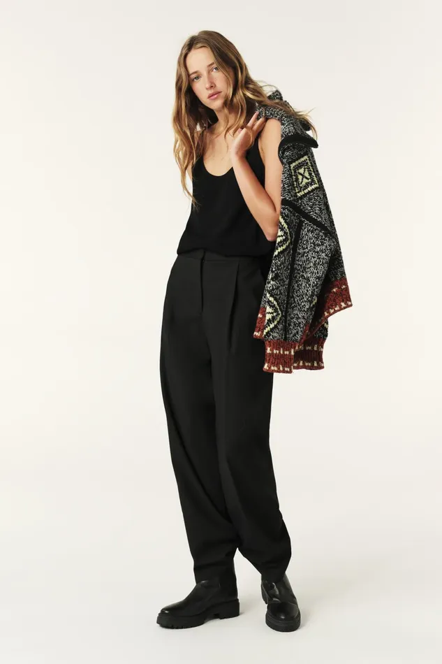LooseFitting Top Figue Black Women Baandsh Tops and Shirts