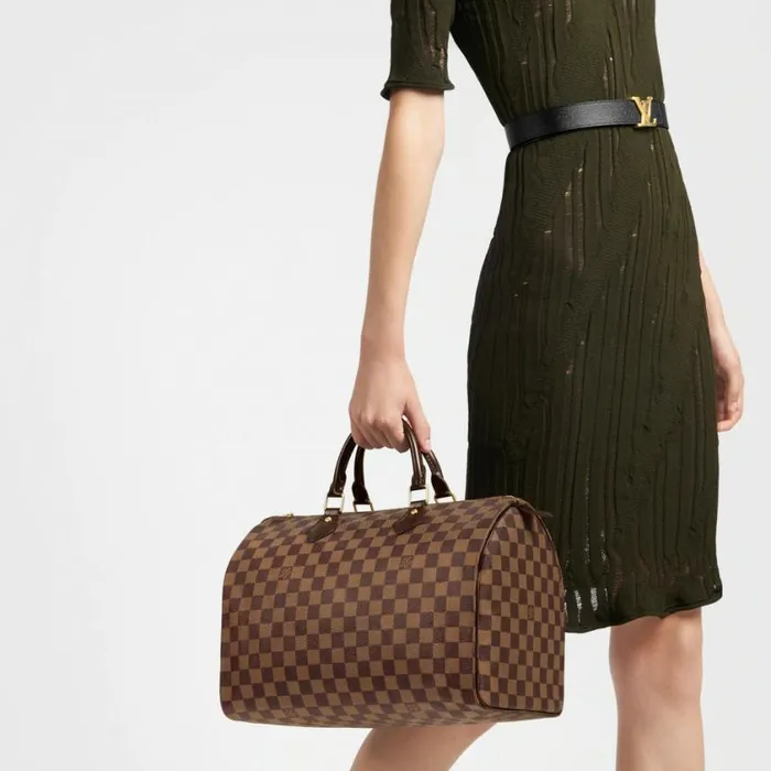 Louis Vuitton Damier Ebene Canvas Speedy 35 N41363 8211 Louis Vuitton Handbag Store Women Louis Vuitton Speedy Bag