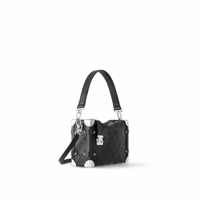 Louis Vuitton M21709 Side Trunk MM Black Fashion Leather 8211 Louis Vuitton Handbag Store Women Louis Vuitton Trunk Bag