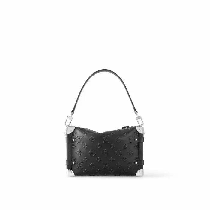 Louis Vuitton M21709 Side Trunk MM Black Fashion Leather 8211 Louis Vuitton Handbag Store Women Louis Vuitton Trunk Bag