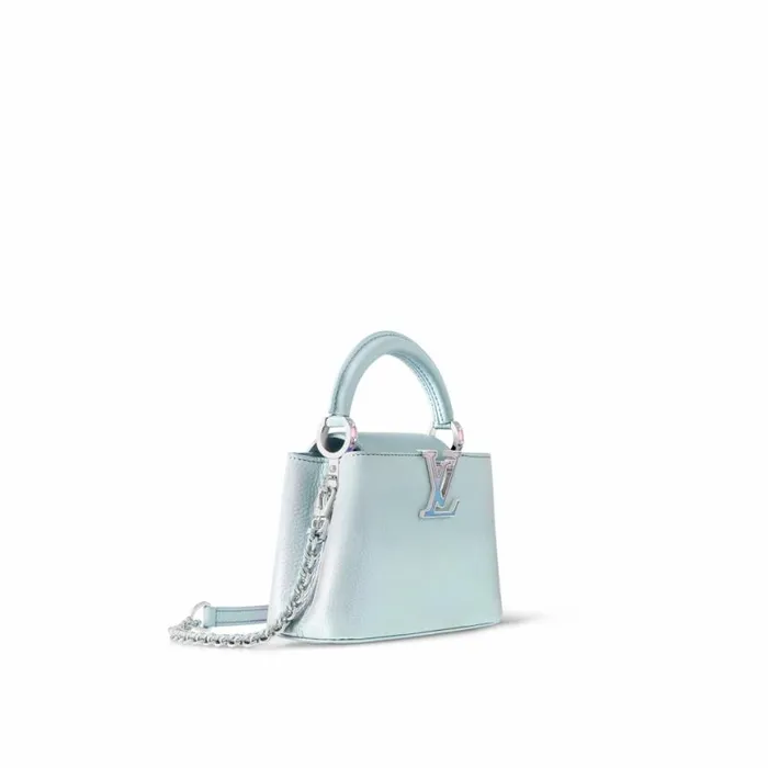 Louis Vuitton M23289 LV SKI Capucines Mini Blue Glacier 8211 Louis Vuitton Handbag Store Women Louis Vuitton Capucines Bag