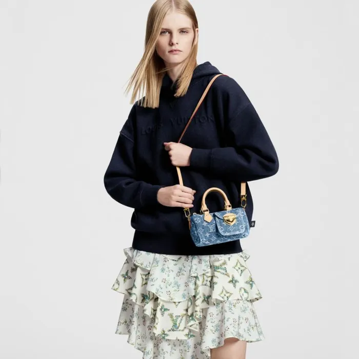 Louis Vuitton M82950 Nano Speedy Denim Blue 8211 Louis Vuitton Handbag Store Women Louis Vuitton Speedy Bag