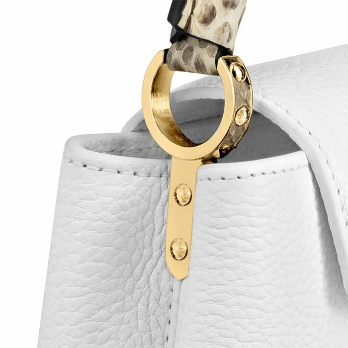 Louis Vuitton N98477 Capucines Mini Python Snow White 8211 Louis Vuitton Handbag Store Women Louis Vuitton Capucines Bag
